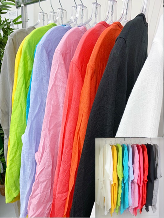 Solid Long-Sleeved Maxi Cardigan (60 pcs)